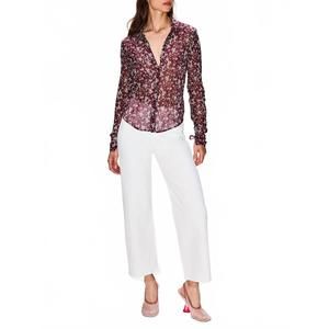 NEW PARIS GEORGIA sheer silk shirt in italian floral